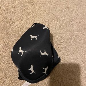 Black Pink Bra With White Dogs
